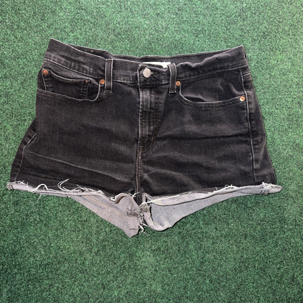 Levi's Strauss High Rise Shorts Women's Size 31 Black Short Shorts